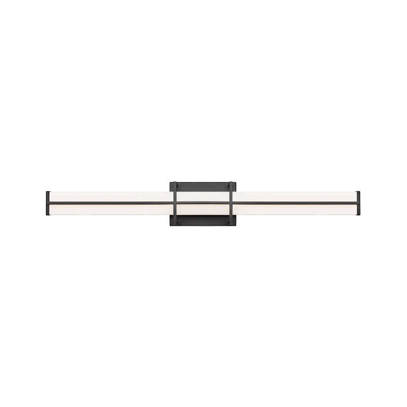 Z-Lite Harrison 1 Light 32" Vanity, Matte Black/Frosted