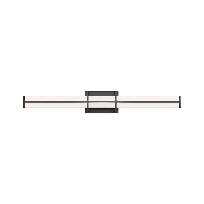 Z-Lite Harrison 1 Light 32" Vanity, Matte Black/Frosted