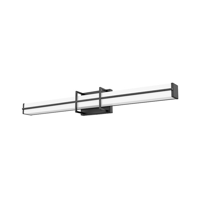 Z-Lite Harrison 1 Light 32" Vanity, Matte Black/Frosted