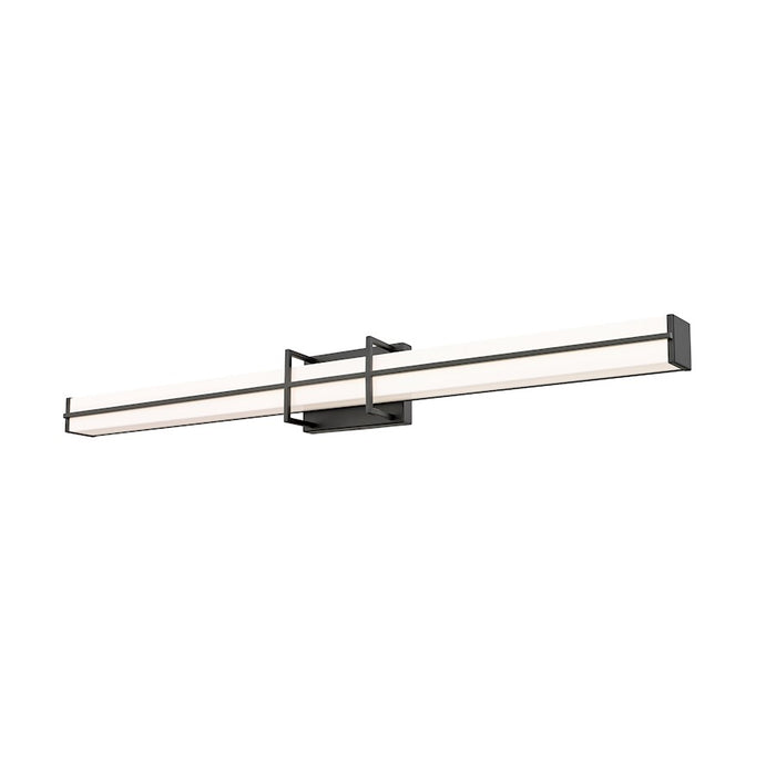 Z-Lite Harrison 1 Light 40" Vanity, Matte Black/Frosted