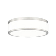 Z-Lite Ballord 1 Light 12" Flush Mount, Brushed Nickel/Frosted - 1012F12-BN-LED