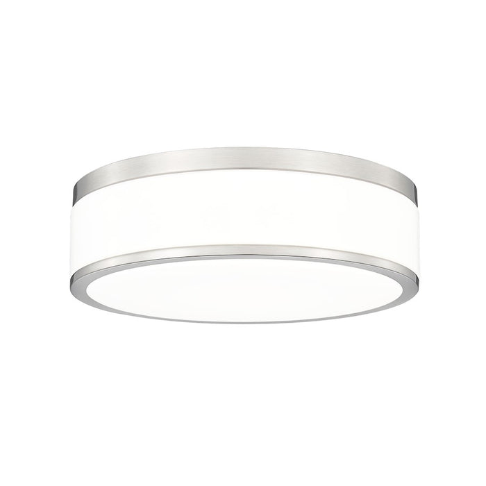 Z-Lite Ballord 1 Light 12" Flush Mount, Brushed Nickel/Frosted - 1012F12-BN-LED