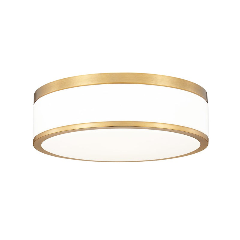 Z-Lite Ballord 1 Light 12" Flush Mount, Modern Gold/Frosted - 1012F12-MGLD-LED