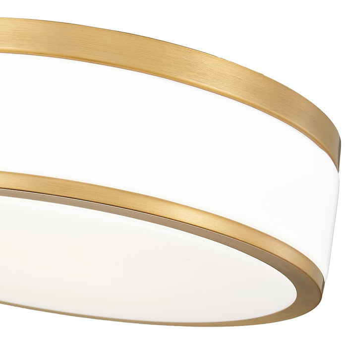 Z-Lite Ballord 1 Light 12" Flush Mount, Modern Gold/Frosted