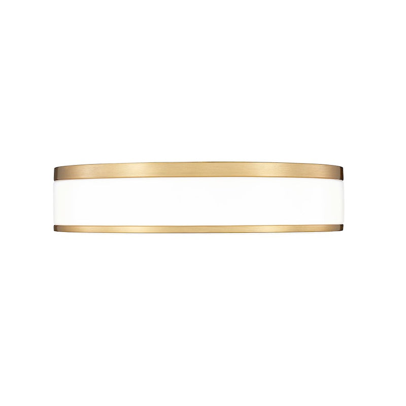 Z-Lite Ballord 1 Light 16" Flush Mount, Modern Gold/Frosted