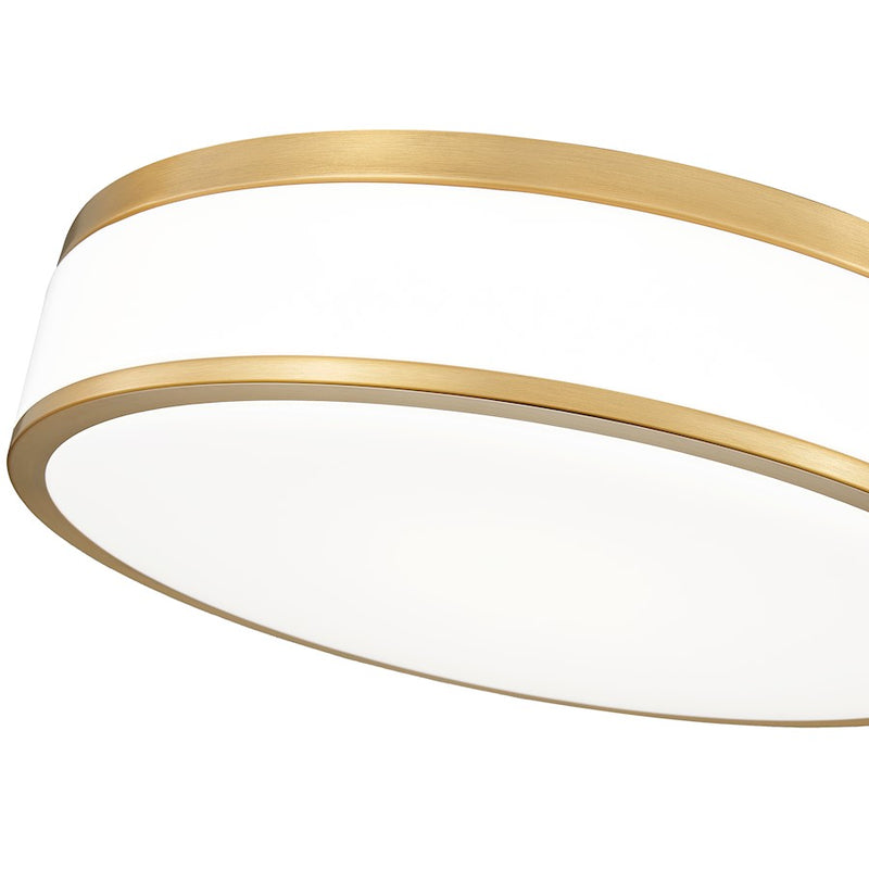 Z-Lite Ballord 1 Light 16" Flush Mount, Modern Gold/Frosted
