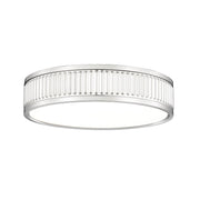 Z-Lite Stari 1 Light 12.75" Flush Mount, Brushed Nickel/Frosted - 1013F12-BN-LED