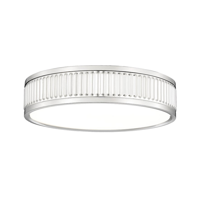 Z-Lite Stari 1 Light 12.75" Flush Mount, Brushed Nickel/Frosted - 1013F12-BN-LED
