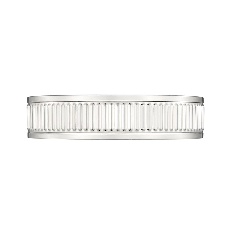 Z-Lite Stari 1 Light 12.75" Flush Mount, Brushed Nickel/Frosted