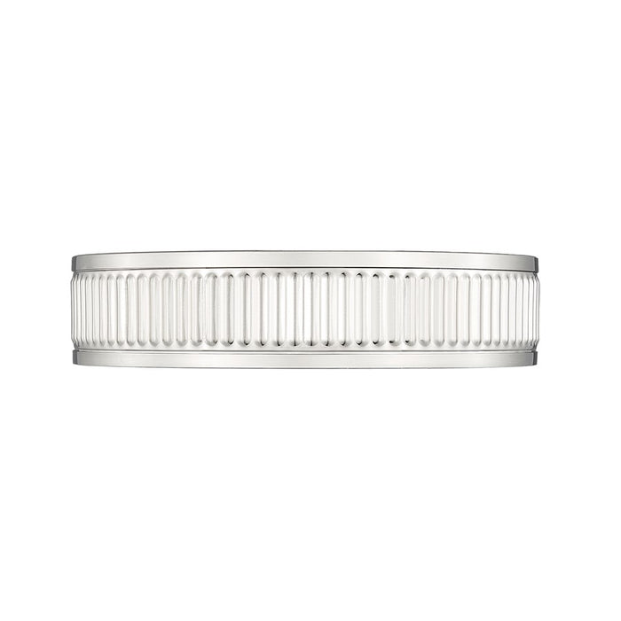 Z-Lite Stari 1 Light 12.75" Flush Mount, Brushed Nickel/Frosted