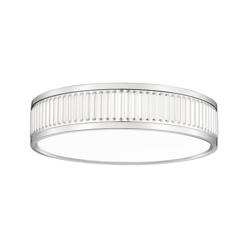 Z-Lite Stari 1 Light 12.75" Flush Mount, Brushed Nickel/Frosted
