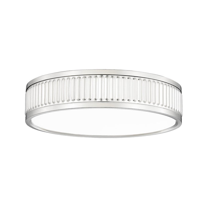 Z-Lite Stari 1 Light 12.75" Flush Mount, Brushed Nickel/Frosted