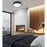 Z-Lite Stari 1 Light 12.75" Flush Mount, Matte Black/Frosted
