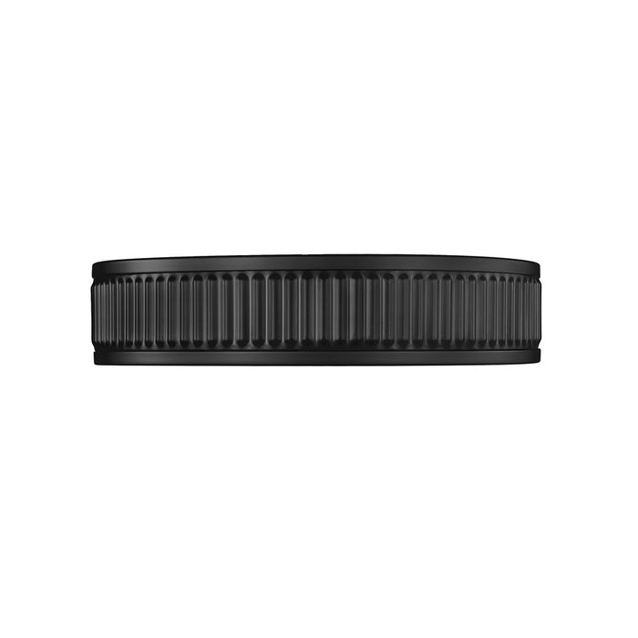 Z-Lite Stari 1 Light 12.75" Flush Mount, Matte Black/Frosted