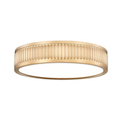 Z-Lite Stari 1 Light 12.75" Flush Mount, Modern Gold/Frosted - 1013F12-MGLD-LED