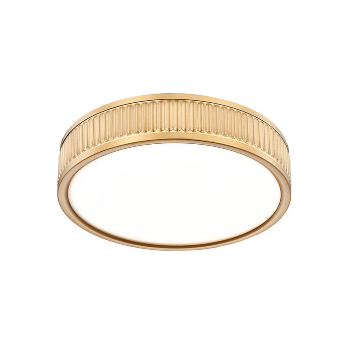 Z-Lite Stari 1 Light 12.75" Flush Mount, Modern Gold/Frosted
