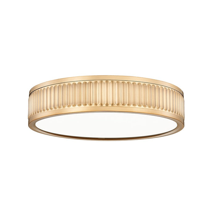 Z-Lite Stari 1 Light 12.75" Flush Mount, Modern Gold/Frosted