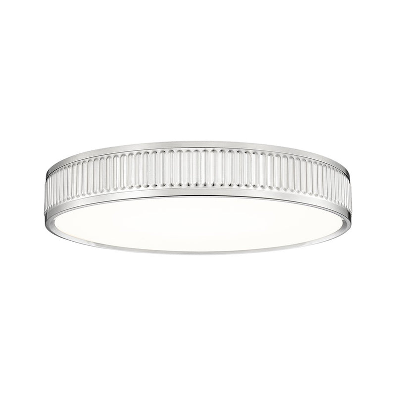 Z-Lite Stari 1 Light 16.75" Flush Mount, Brushed Nickel/Frosted - 1013F16-BN-LED