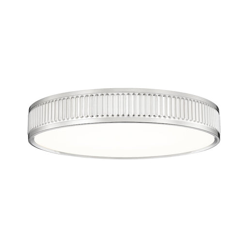 Z-Lite Stari 1 Light 16.75" Flush Mount, Brushed Nickel/Frosted - 1013F16-BN-LED