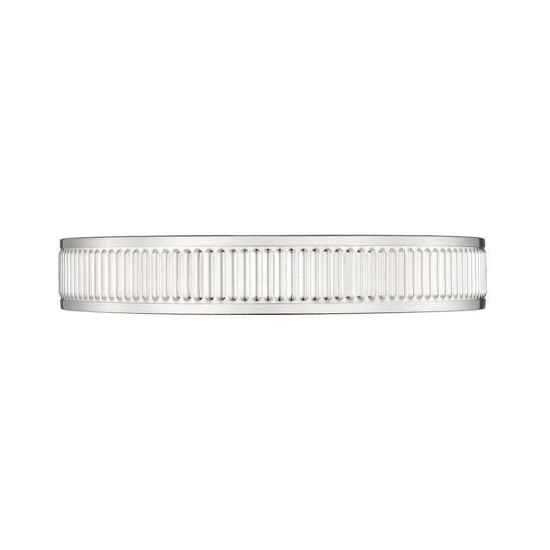 Z-Lite Stari 1 Light 16.75" Flush Mount, Brushed Nickel/Frosted