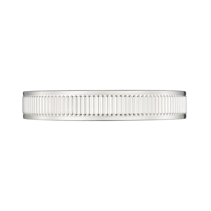 Z-Lite Stari 1 Light 16.75" Flush Mount, Brushed Nickel/Frosted