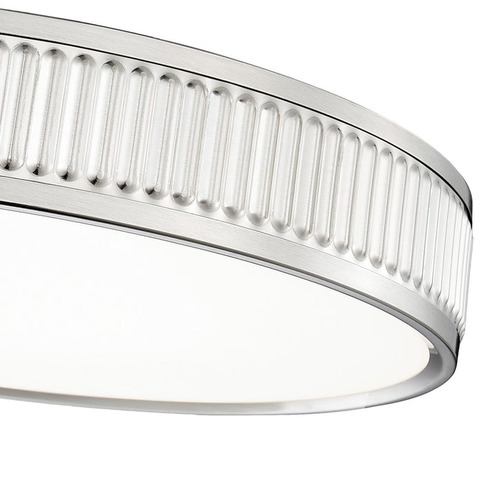 Z-Lite Stari 1 Light 16.75" Flush Mount, Brushed Nickel/Frosted