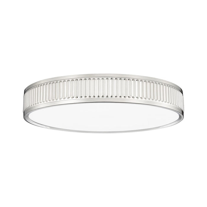 Z-Lite Stari 1 Light 16.75" Flush Mount, Brushed Nickel/Frosted