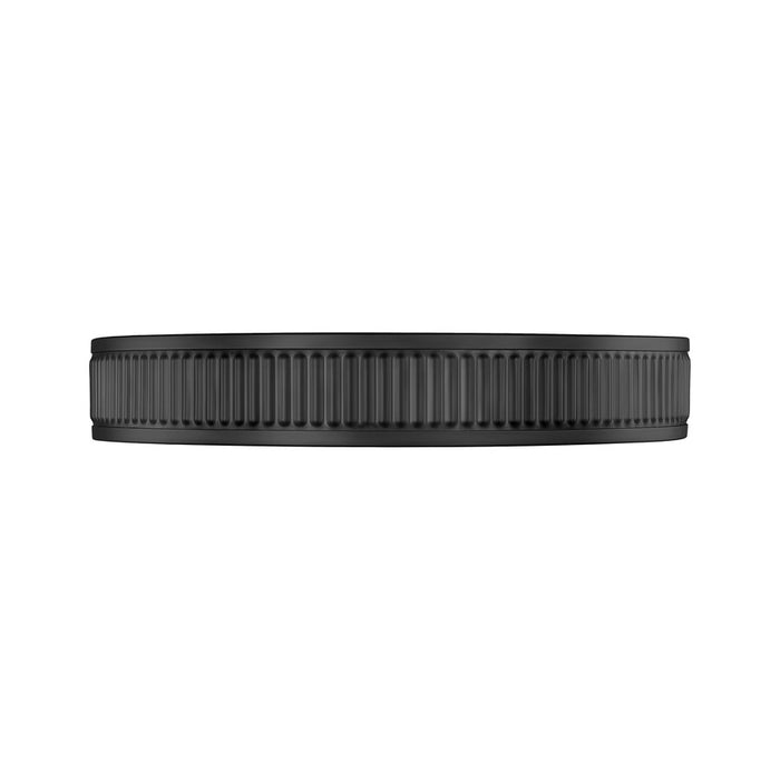 Z-Lite Stari 1 Light 16.75" Flush Mount, Matte Black/Frosted