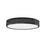 Z-Lite Stari 1 Light 16.75" Flush Mount, Matte Black/Frosted
