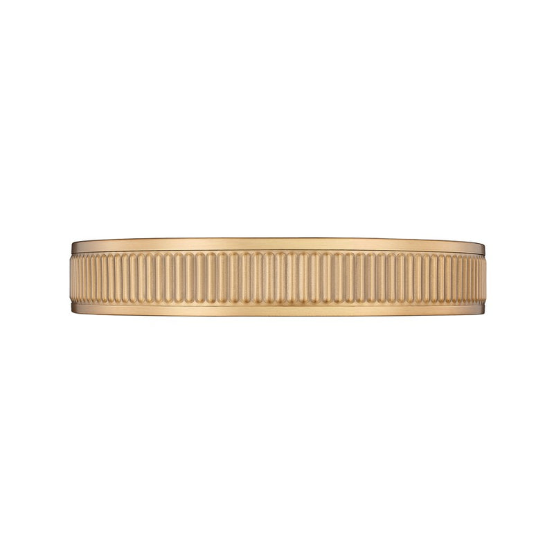 Z-Lite Stari 1 Light 16.75" Flush Mount, Modern Gold/Frosted