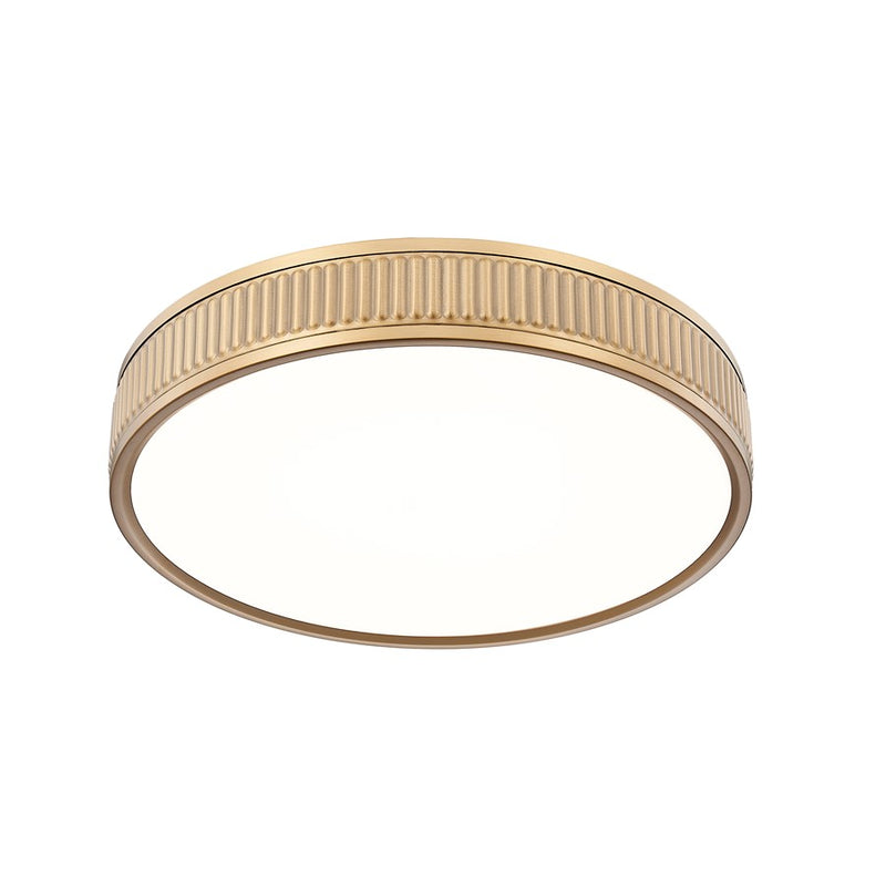 Z-Lite Stari 1 Light 16.75" Flush Mount, Modern Gold/Frosted