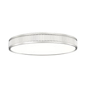 Z-Lite Stari 1 Light 20.75" Flush Mount, Brushed Nickel/Frosted - 1013F20-BN-LED