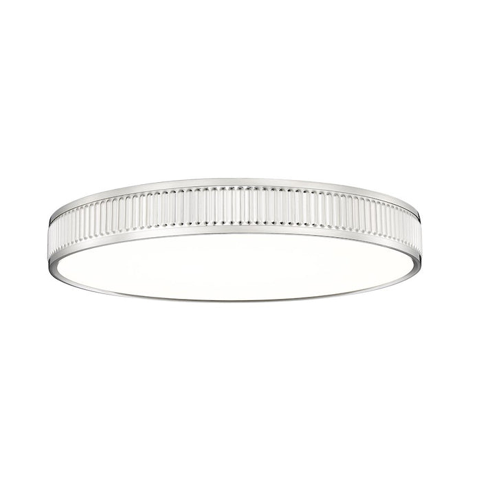 Z-Lite Stari 1 Light 20.75" Flush Mount, Brushed Nickel/Frosted - 1013F20-BN-LED