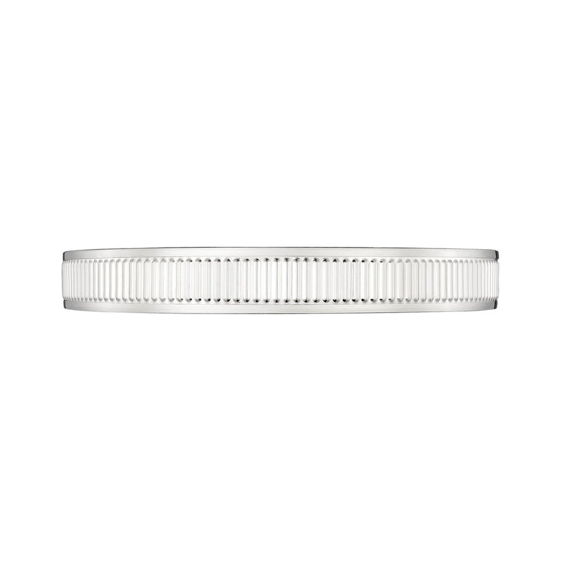 Z-Lite Stari 1 Light 20.75" Flush Mount, Brushed Nickel/Frosted