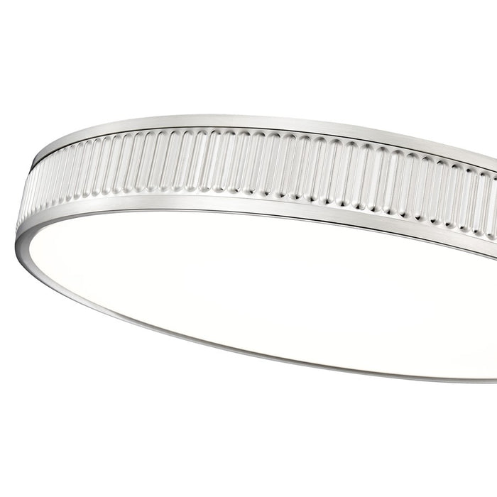 Z-Lite Stari 1 Light 20.75" Flush Mount, Brushed Nickel/Frosted