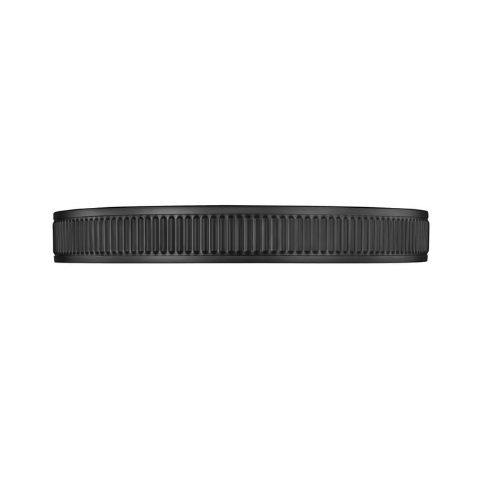 Z-Lite Stari 1 Light 20.75" Flush Mount, Matte Black/Frosted