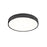 Z-Lite Stari 1 Light 20.75" Flush Mount, Matte Black/Frosted