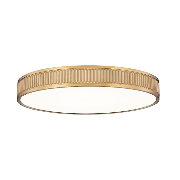 Z-Lite Stari 1 Light 20.75" Flush Mount, Modern Gold/Frosted - 1013F20-MGLD-LED