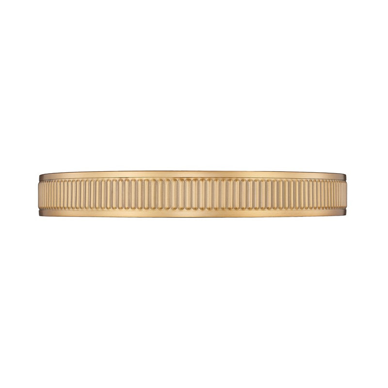 Z-Lite Stari 1 Light 20.75" Flush Mount, Modern Gold/Frosted
