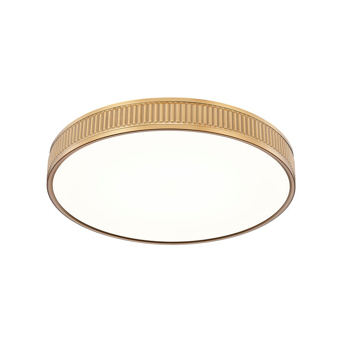 Z-Lite Stari 1 Light 20.75" Flush Mount, Modern Gold/Frosted