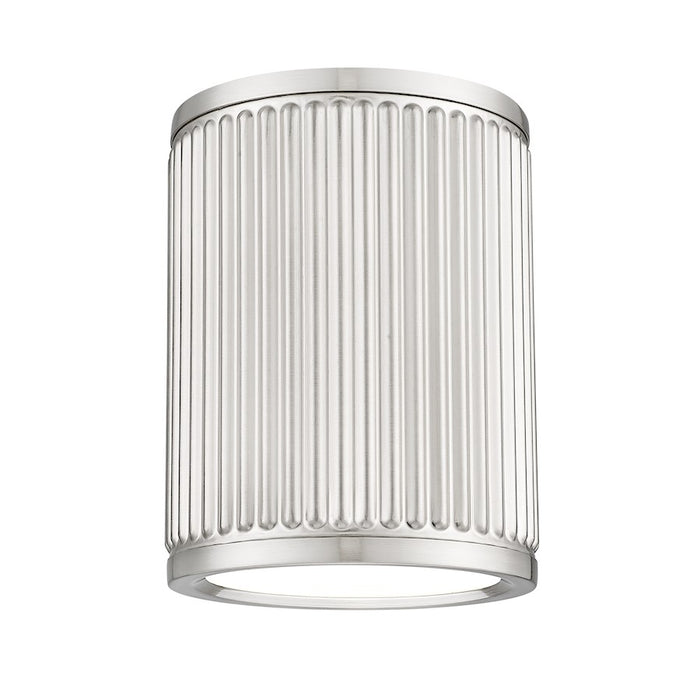 Z-Lite Stari 1 Light 6.25" Flush Mount, Brushed Nickel/Frosted - 1013F6-BN-LED