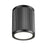 Z-Lite Stari 1 Light 6.25" Flush Mount, Matte Black/Frosted