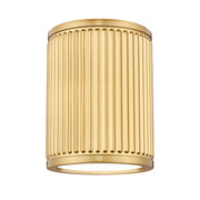 Z-Lite Stari 1 Light 6.25" Flush Mount, Modern Gold/Frosted - 1013F6-MGLD-LED