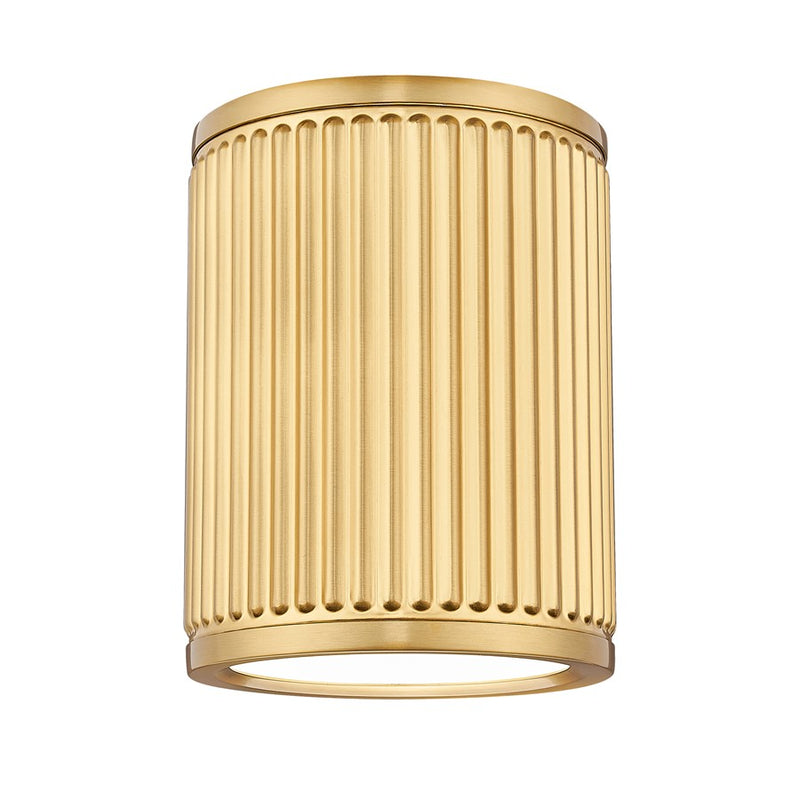 Z-Lite Stari 1 Light 6.25" Flush Mount, Modern Gold/Frosted - 1013F6-MGLD-LED