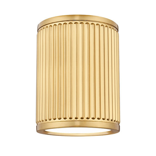 Z-Lite Stari 1 Light 6.25" Flush Mount, Modern Gold/Frosted - 1013F6-MGLD-LED