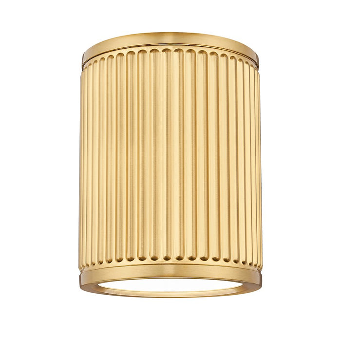 Z-Lite Stari 1 Light 6.25" Flush Mount, Modern Gold/Frosted - 1013F6-MGLD-LED