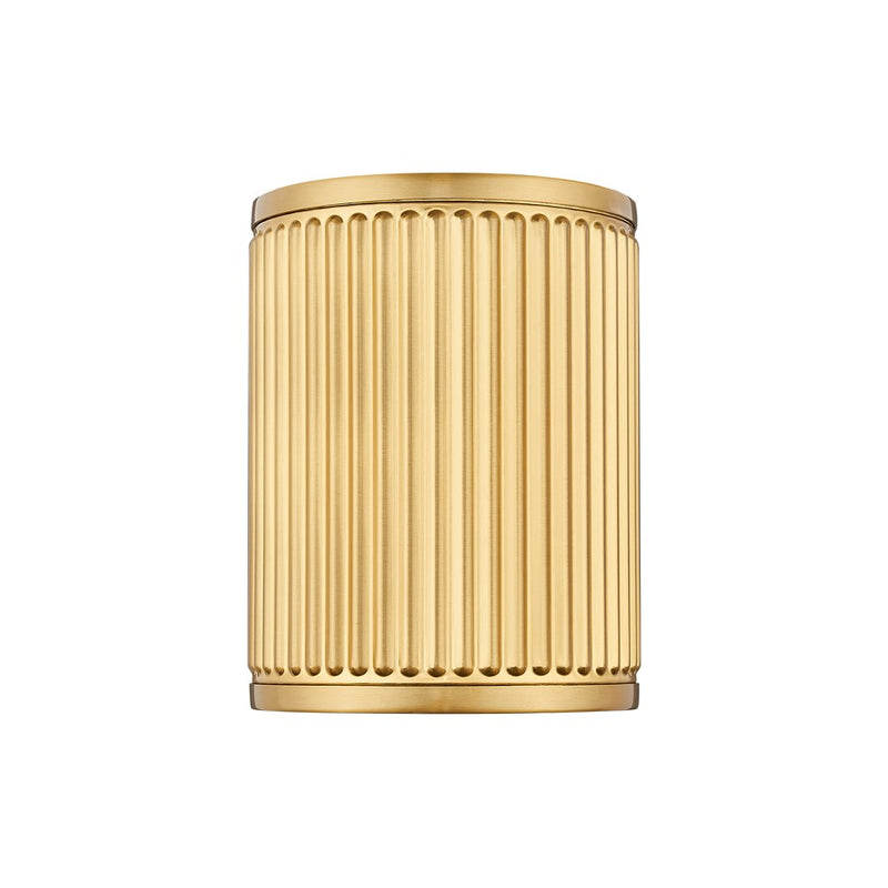 Z-Lite Stari 1 Light 6.25" Flush Mount, Modern Gold/Frosted