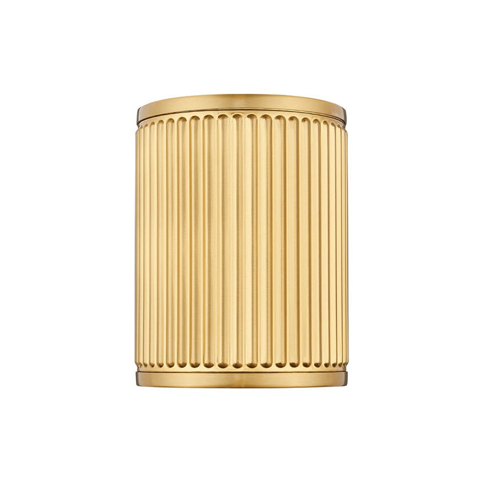 Z-Lite Stari 1 Light 6.25" Flush Mount, Modern Gold/Frosted
