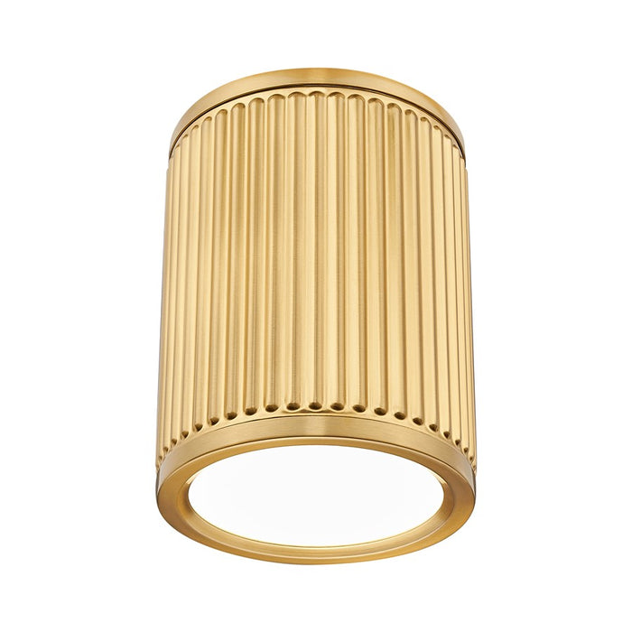 Z-Lite Stari 1 Light 6.25" Flush Mount, Modern Gold/Frosted