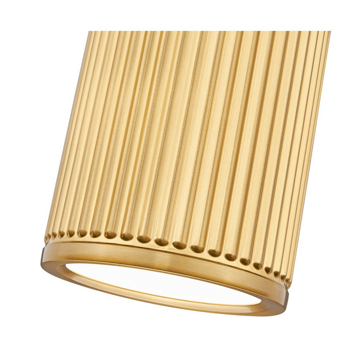 Z-Lite Stari 1 Light 6.25" Flush Mount, Modern Gold/Frosted